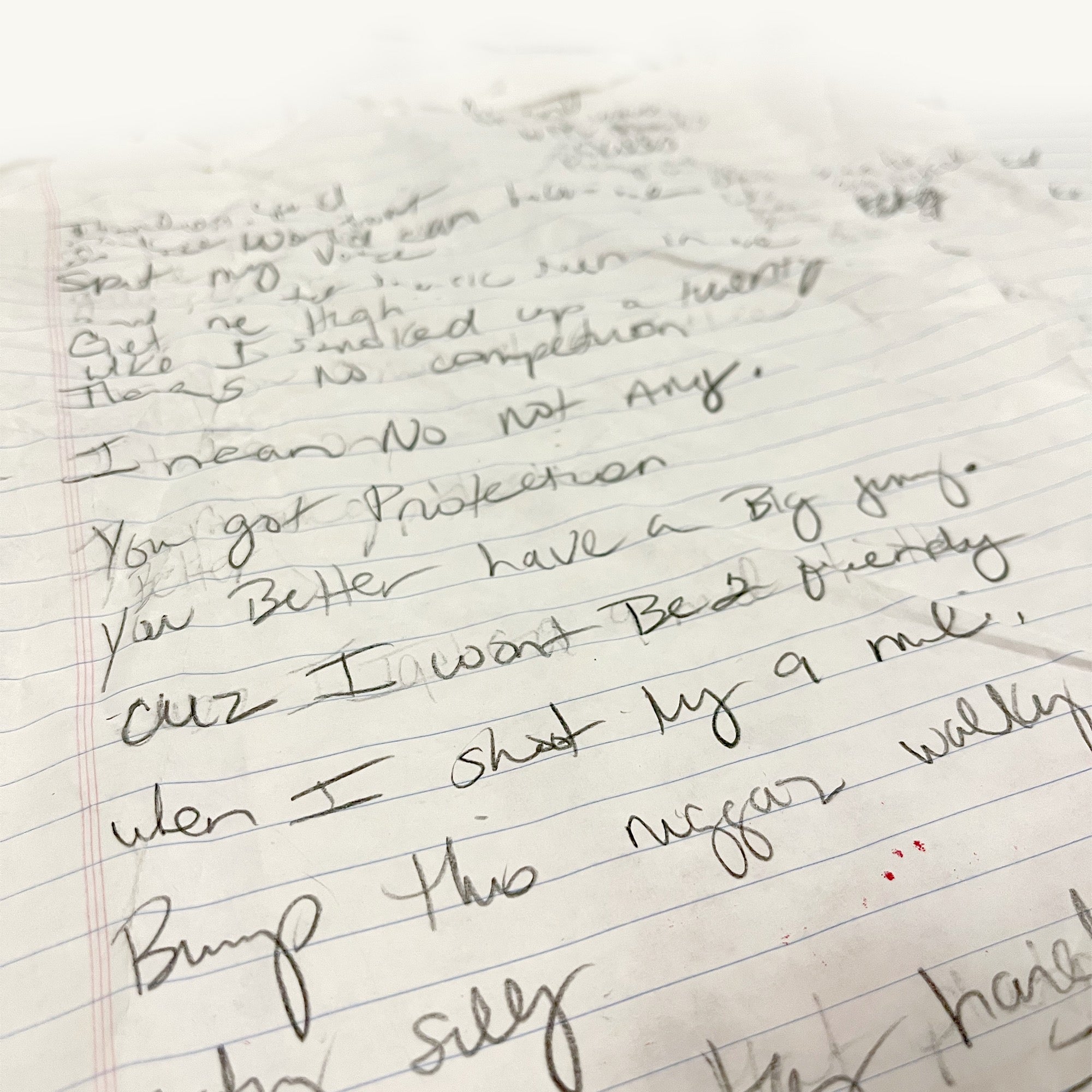 Missy Elliott - Handwritten Lyrics and Studio Notepad