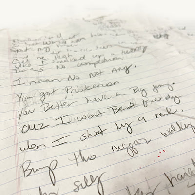 Missy Elliott - Handwritten Lyrics and Studio Notepad