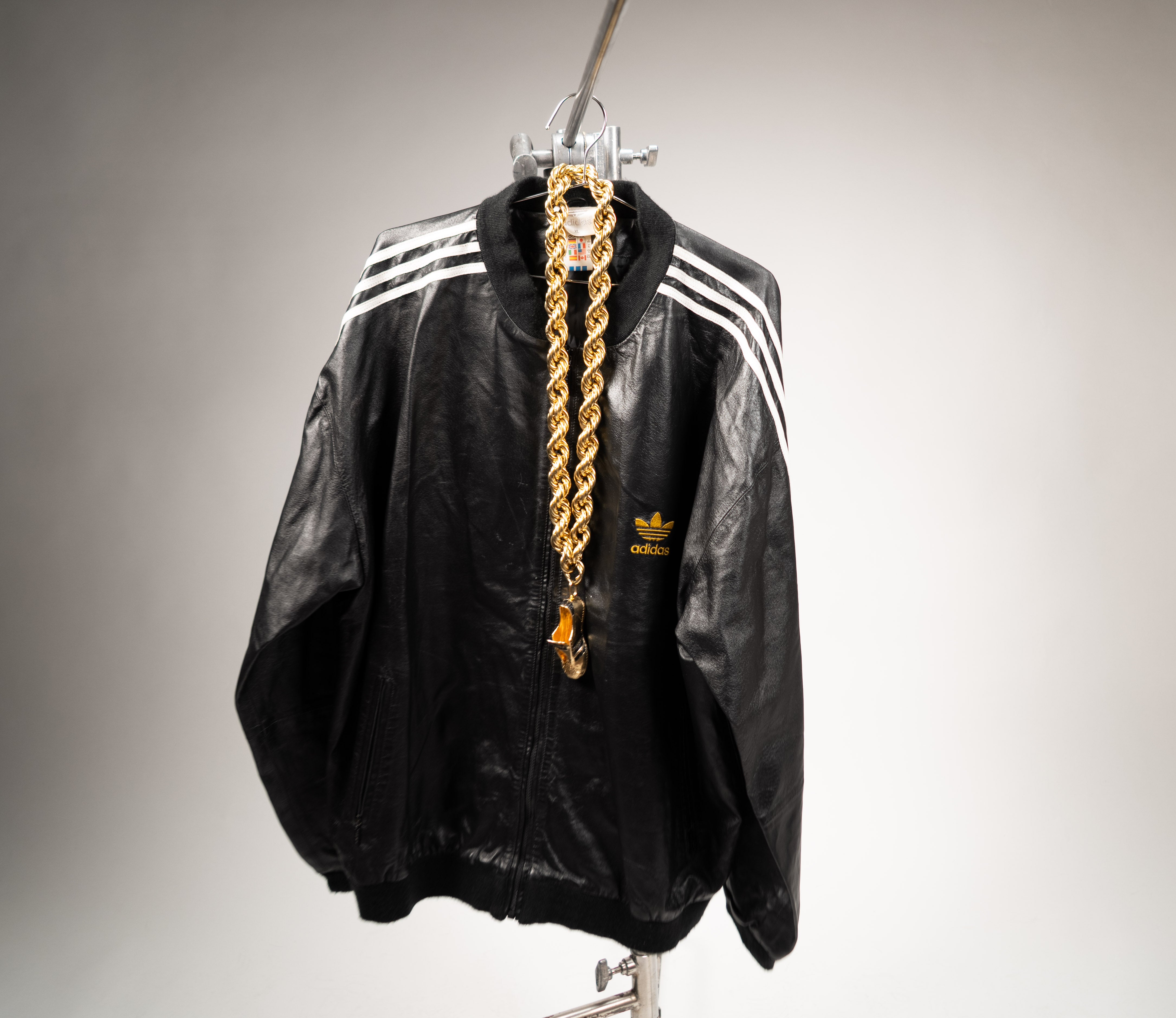 Jam Master Jay Adidas Leather Tracksuit - Rock & Roll Hall of Fame Exhibit Piece