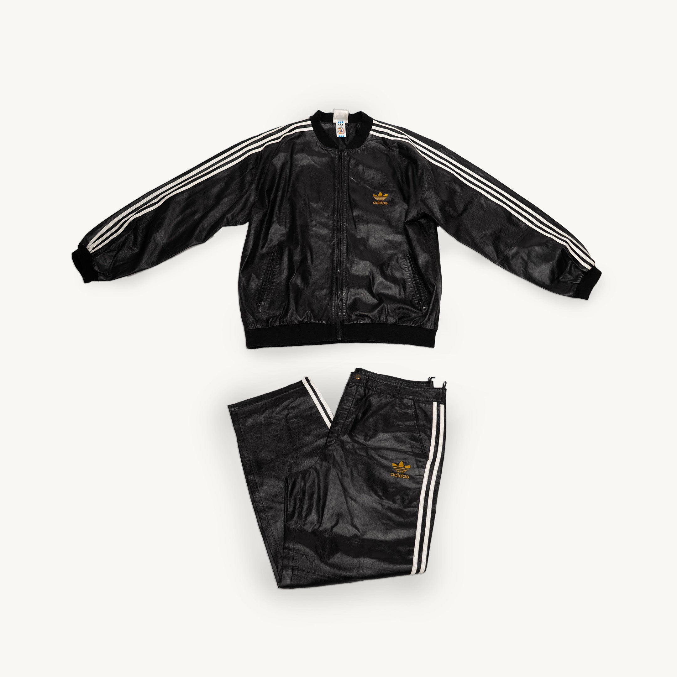 Jam Master Jay Adidas Leather Tracksuit - Rock & Roll Hall of Fame Exhibit Piece
