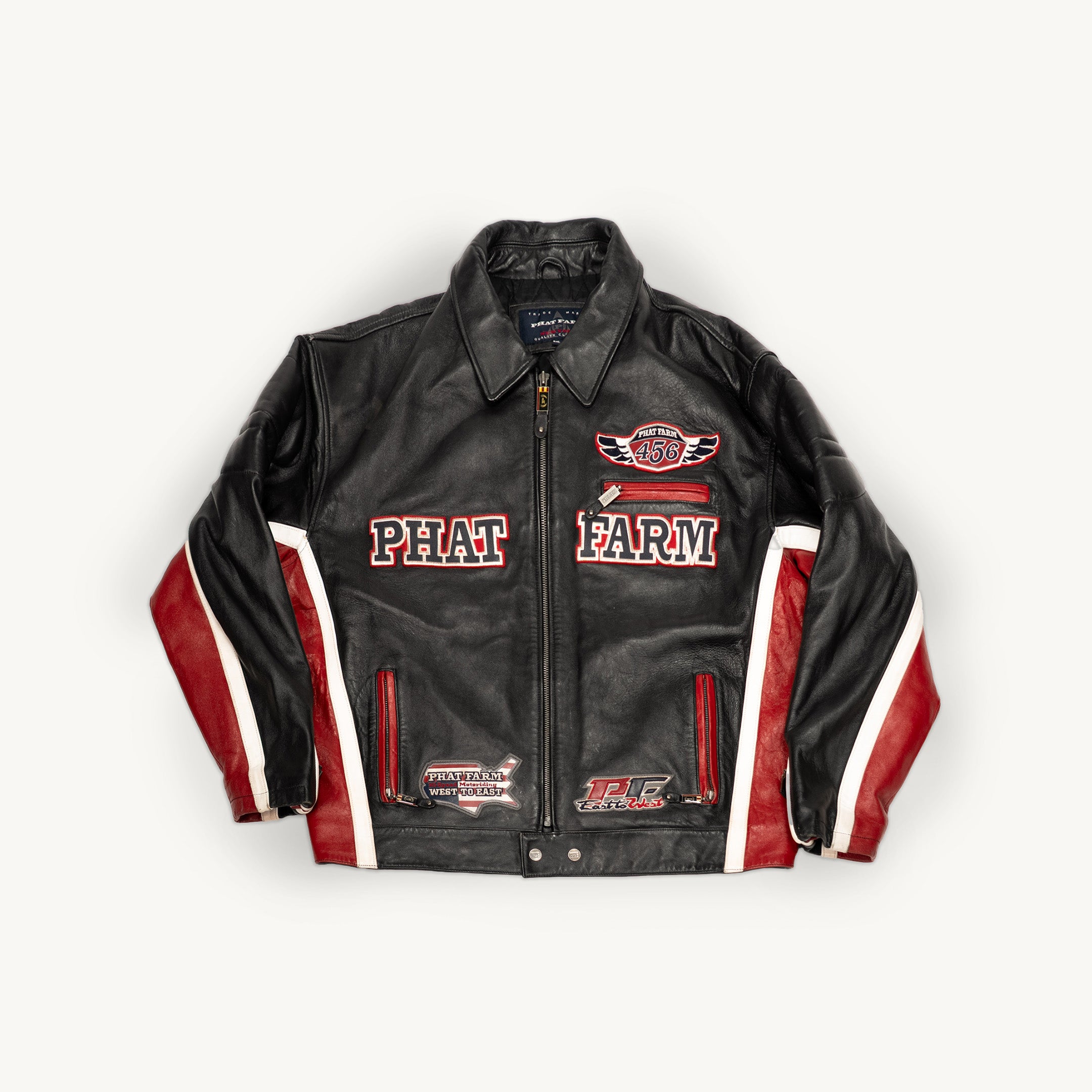 Phat Farm Leather Biker Jacket