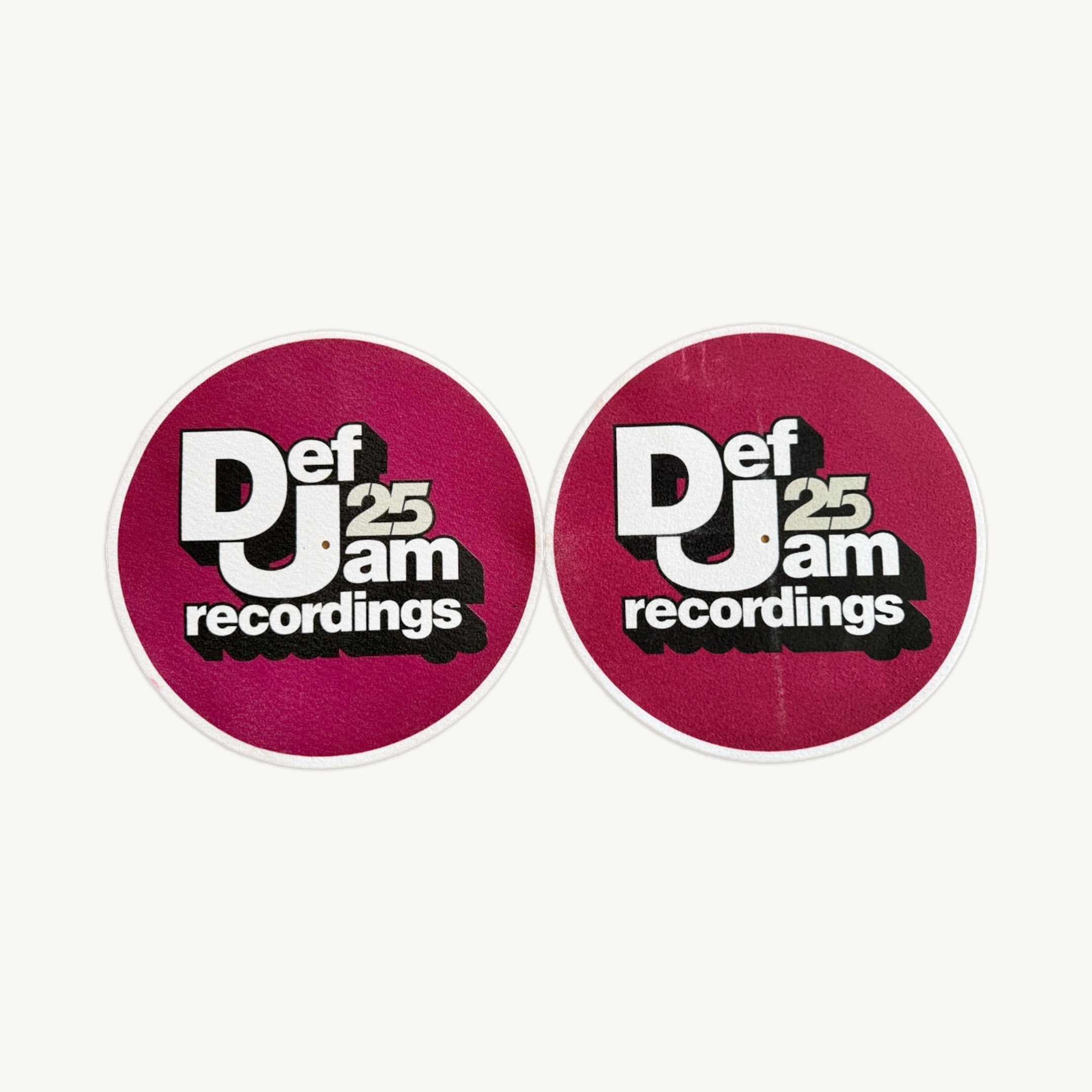 Def Jam 25th Anniversary Slipmats - Official Label Issue