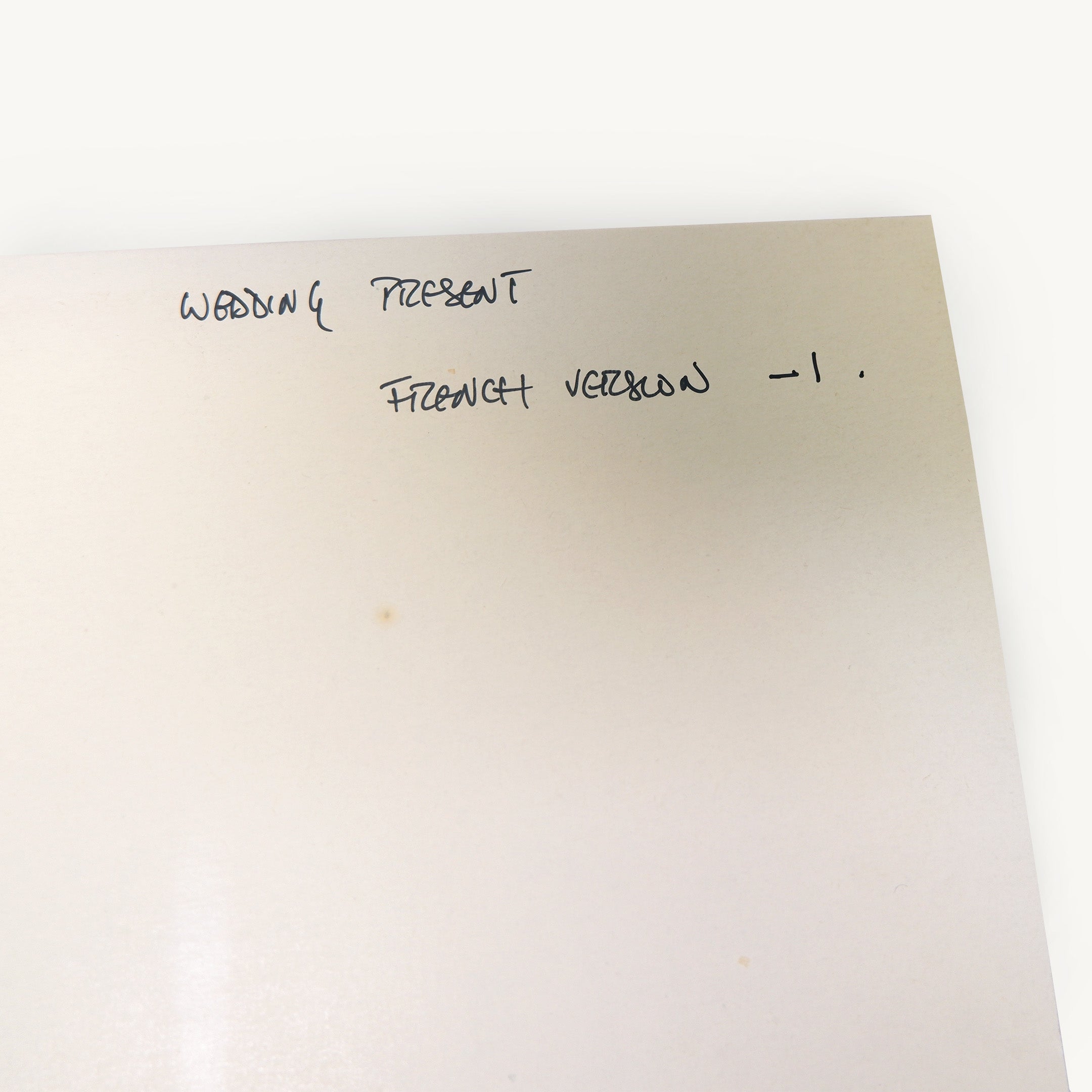 The Wedding Present Bundle 6: Tommy & Early Singles Acetate Archive