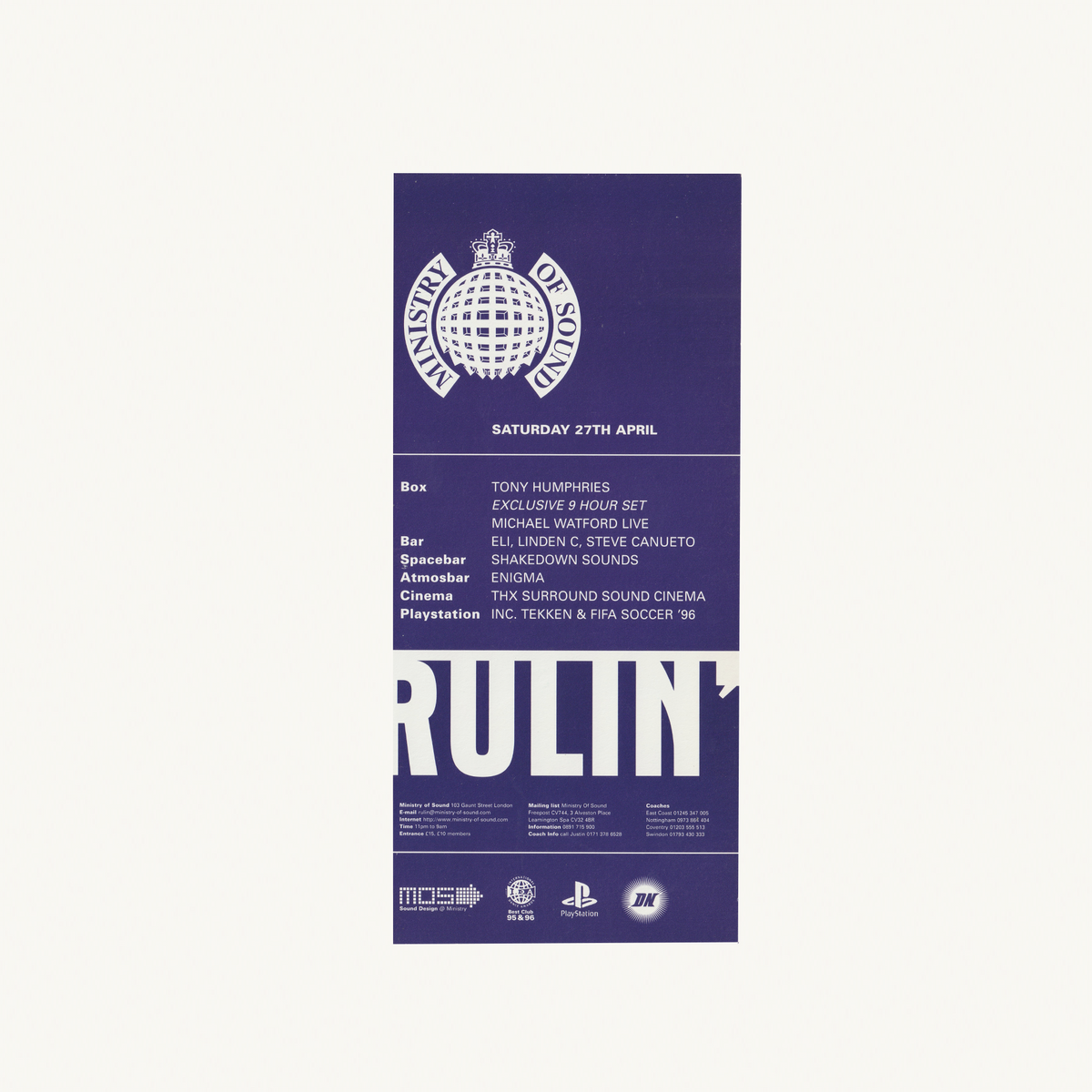 Classic Ministry of Sound Flyer Collection