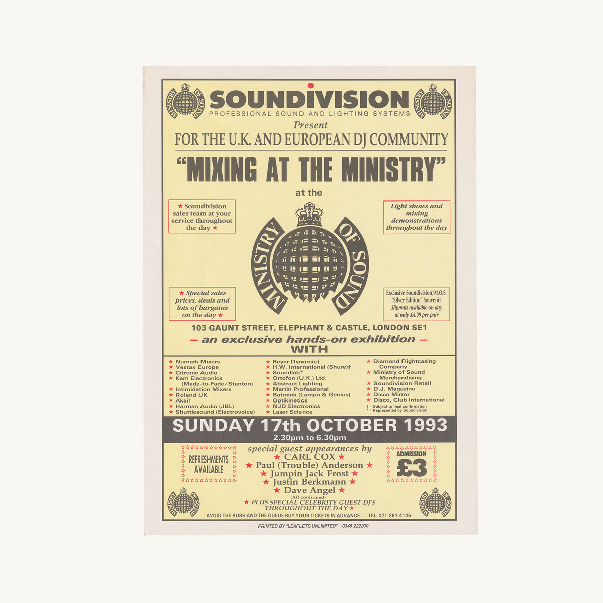 Classic Ministry of Sound Flyer Collection