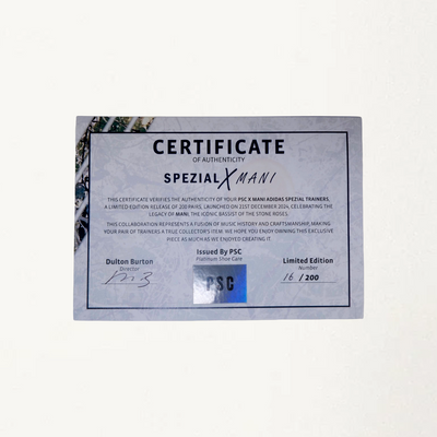 PSC x Mani Adidas Spezial Trainers (Hand-Signed, No. 16/200)
