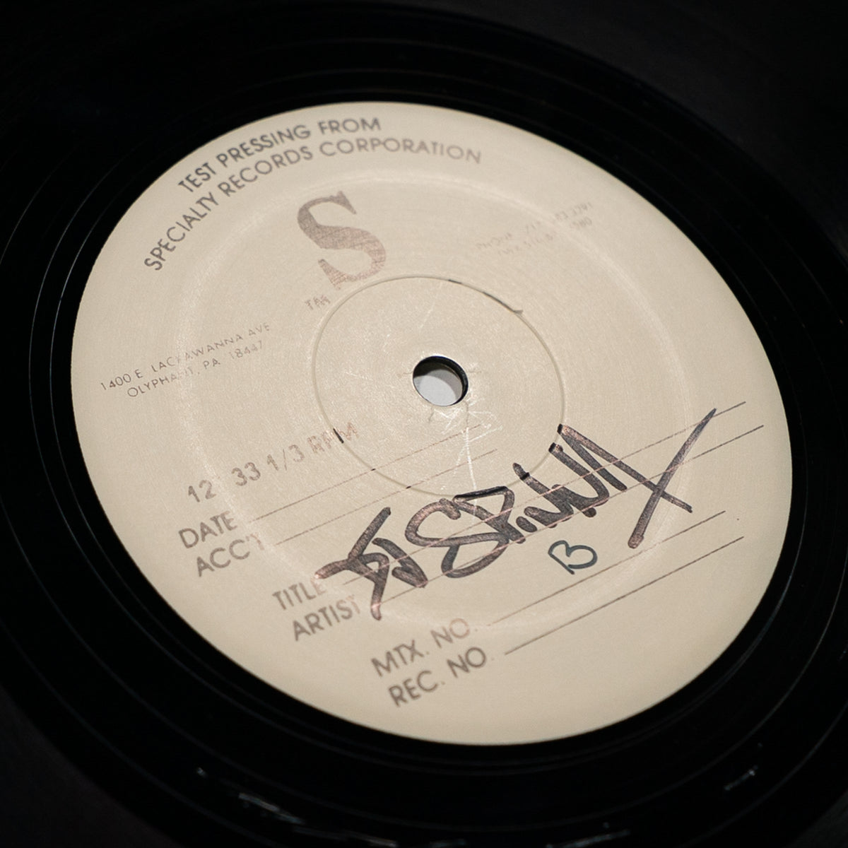 Unreleased Test Pressing (1996)