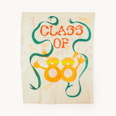 Graduation Banner Signed by Tupac - Baltimore School for the Arts, Class of 1988. Designed and created by Darrin Keith Bastfield for GE-OLOGY