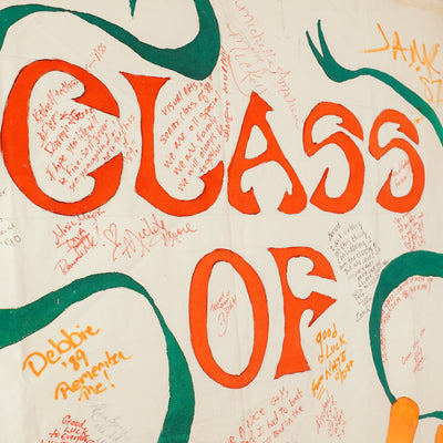 Graduation Banner Signed by Tupac - Baltimore School for the Arts, Class of 1988. Designed and created by Darrin Keith Bastfield for GE-OLOGY