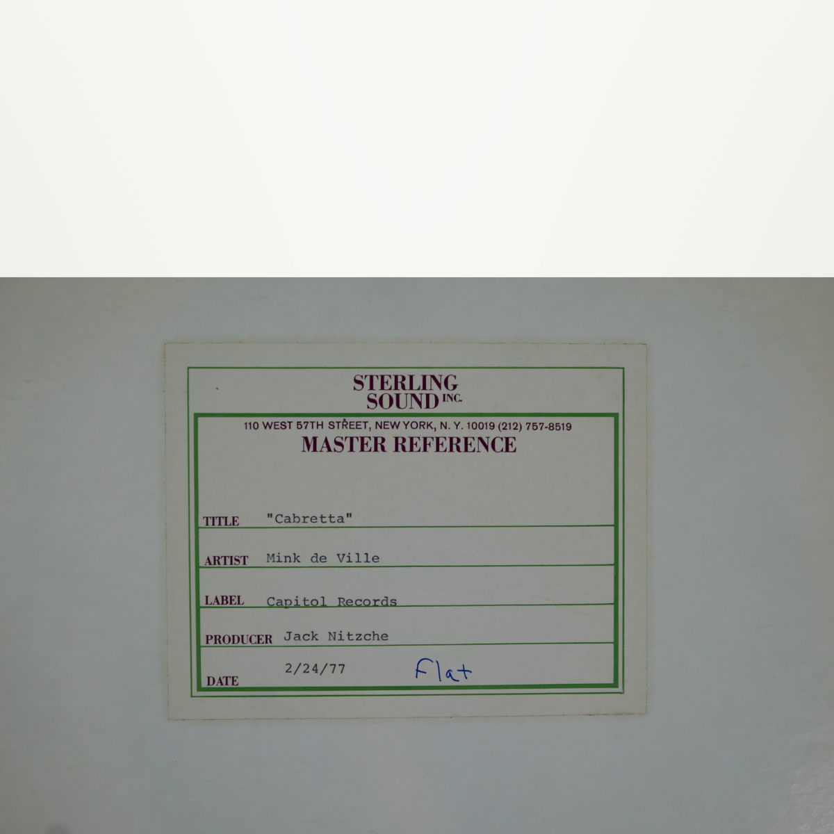 Mink DeVille – Cabretta (Test Pressing)