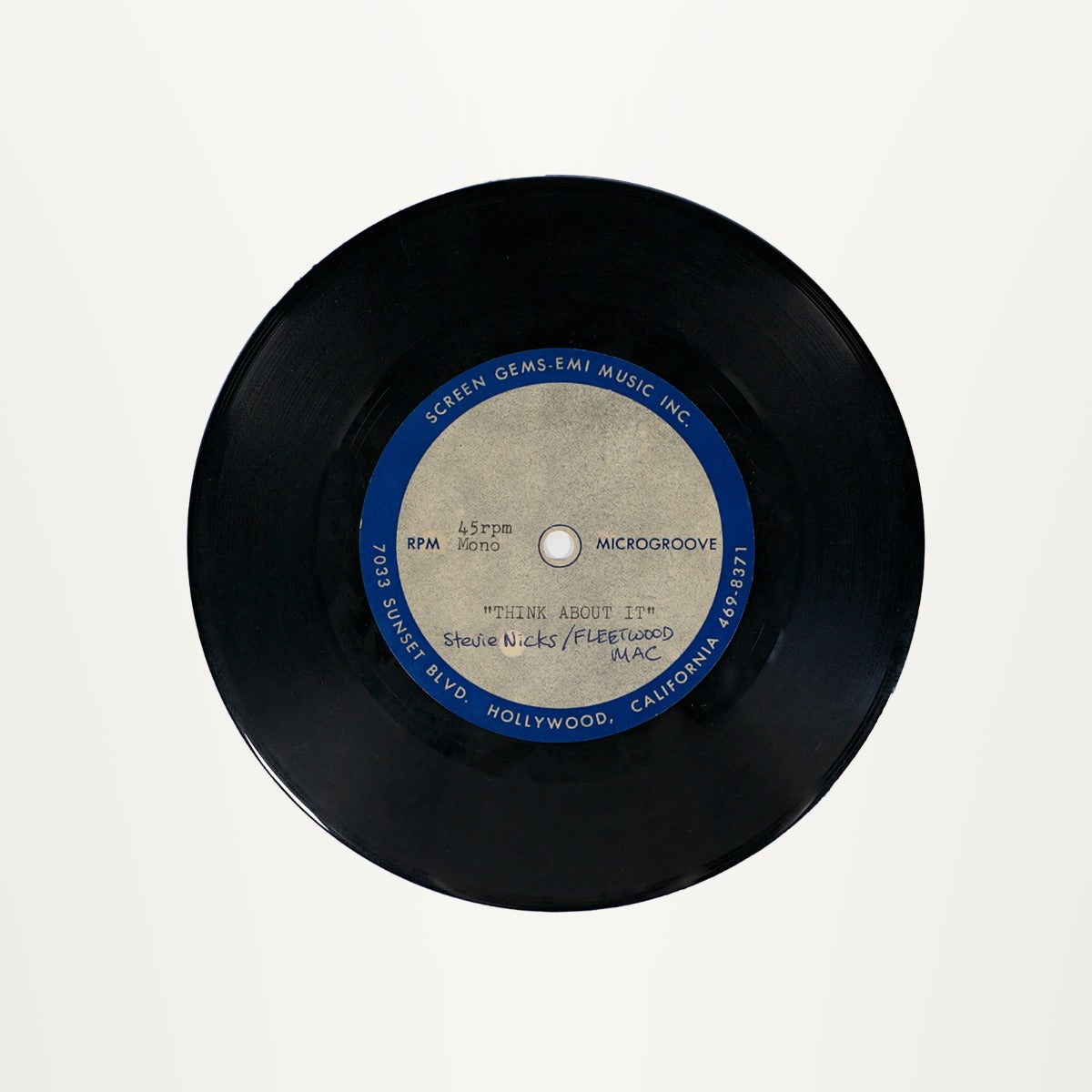 Stevie Nicks – "Think About It" Annotated Test Pressing