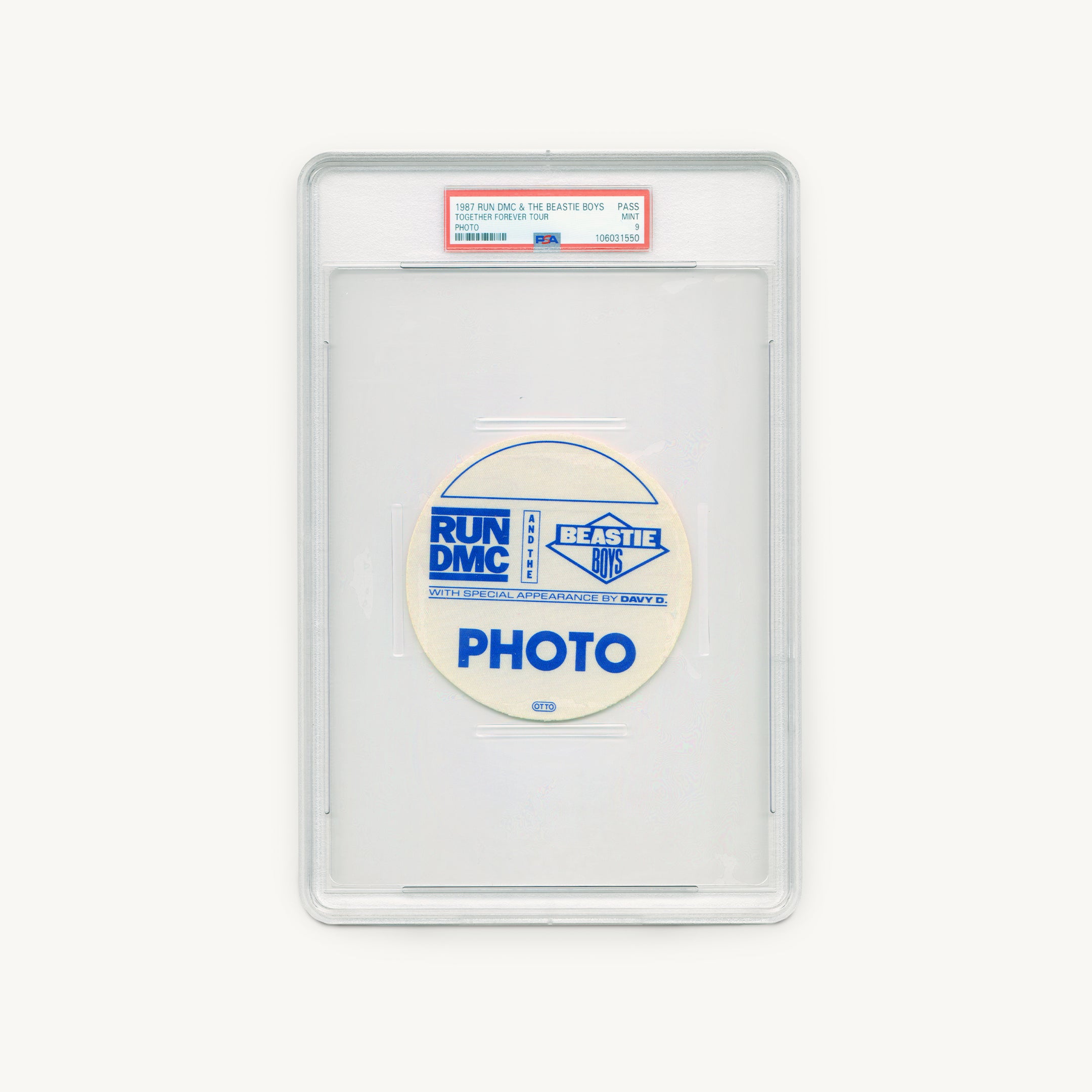1987 Run-D.M.C. & Beastie Boys "Together Forever" Tour Photo Pass