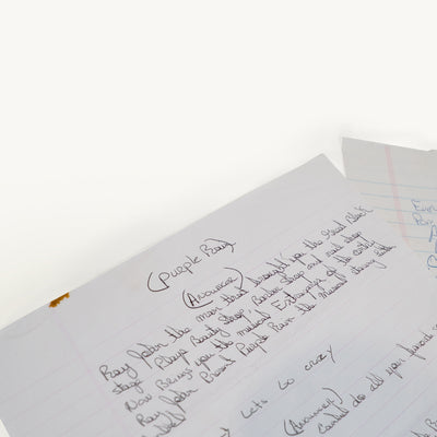 Chris Rock Handwritten “Babyface Song” Lyrics