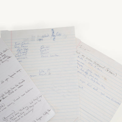 Chris Rock Handwritten “Babyface Song” Lyrics