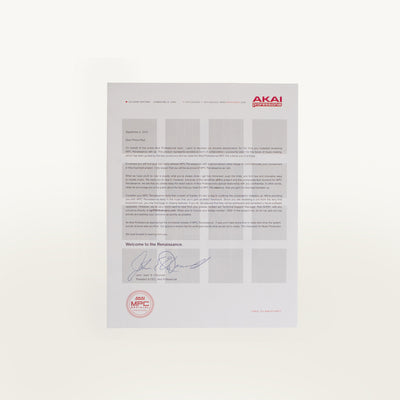 Akai MPC Renaissance + original Akai letter