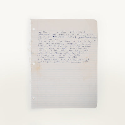 RZA Handwritten Lyrics (Gravediggaz)