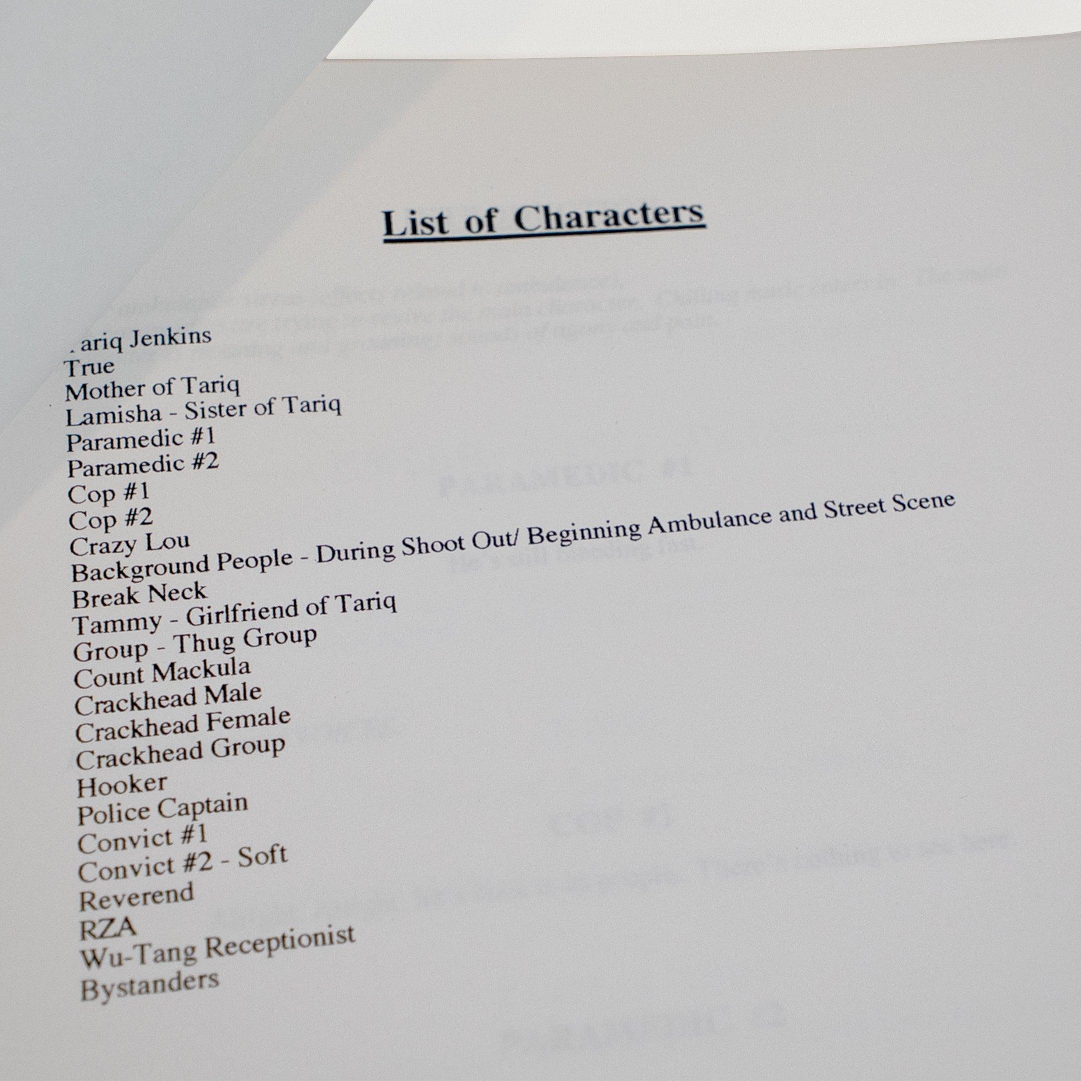 Original “A Prince Among Thieves” Script (Final Draft, 1997)