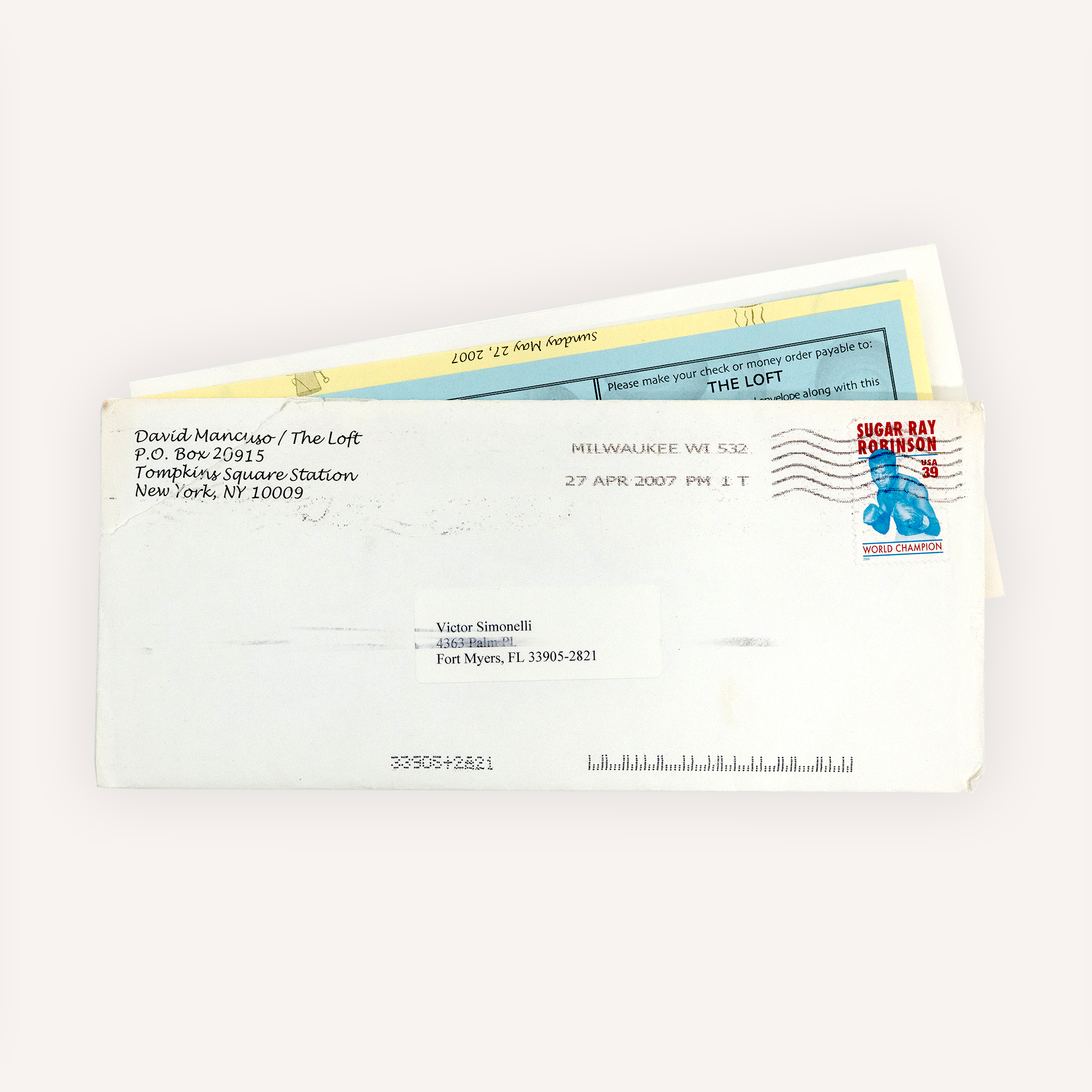 David Mancuso - ‘The Loft’ Mailed Invitation Packet