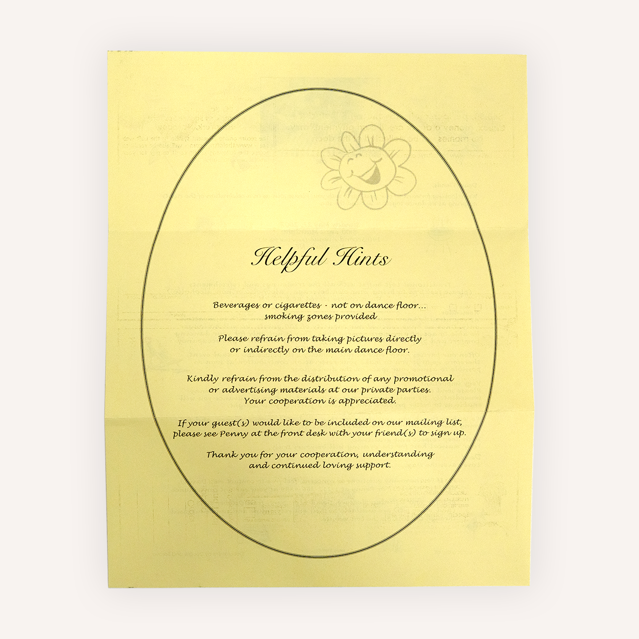 David Mancuso - ‘The Loft’ Mailed Invitation Packet