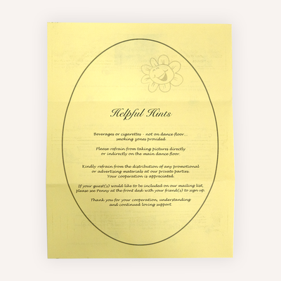 David Mancuso - ‘The Loft’ Mailed Invitation Packet