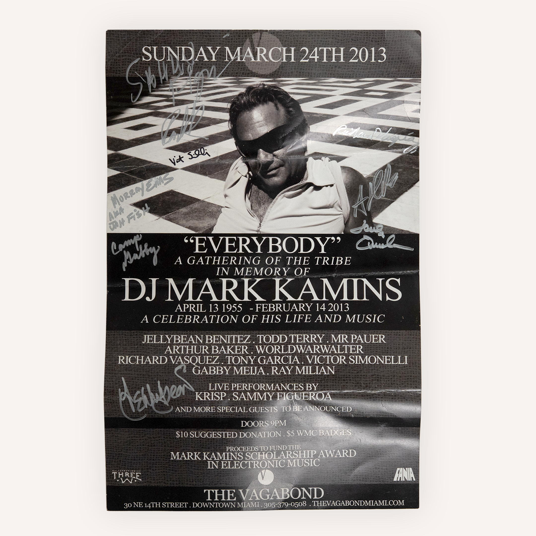 Mark Kamins Memorial Poster (Signed)