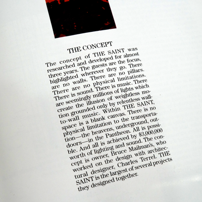 The Saint – Architectural Booklet (early 1980s)