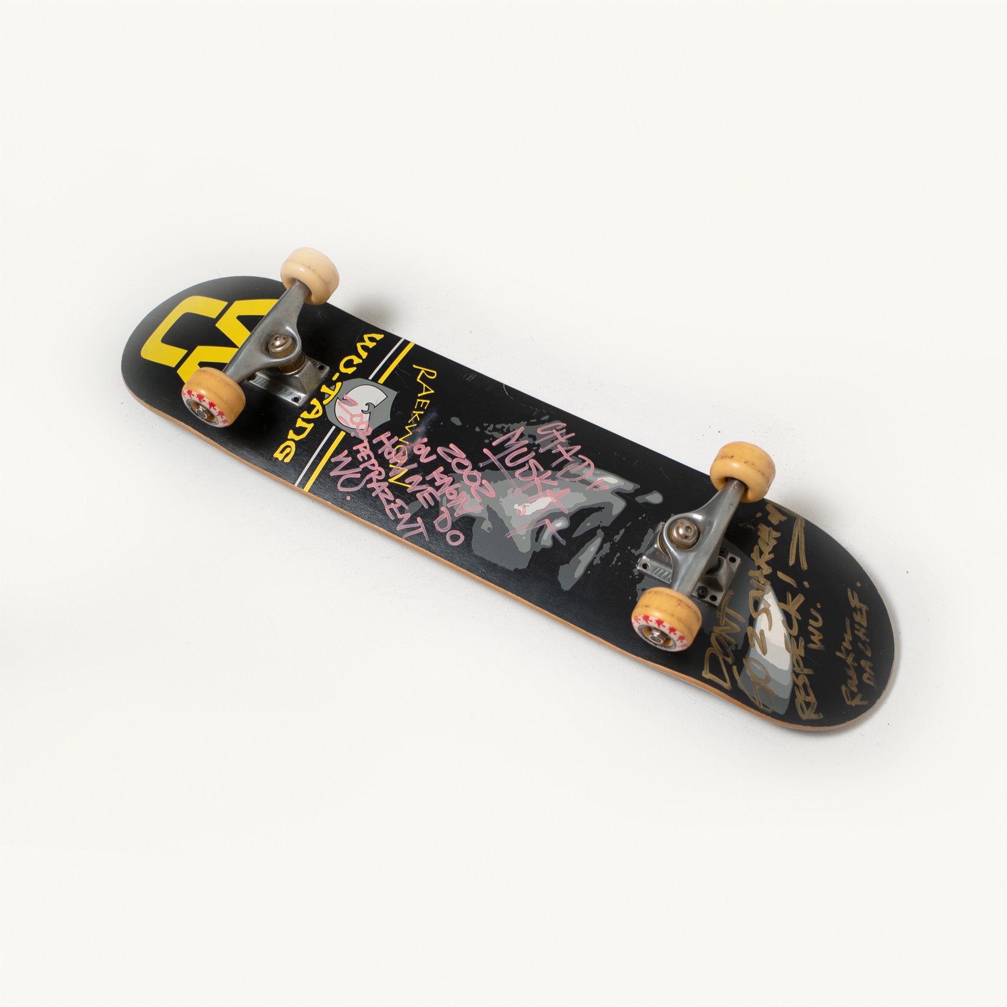 Vision Street Wear x Wu-Tang Clan — Raekwon Skateboard, Ridden and Signed by Chad Muska and Raekwon (2001/2002)