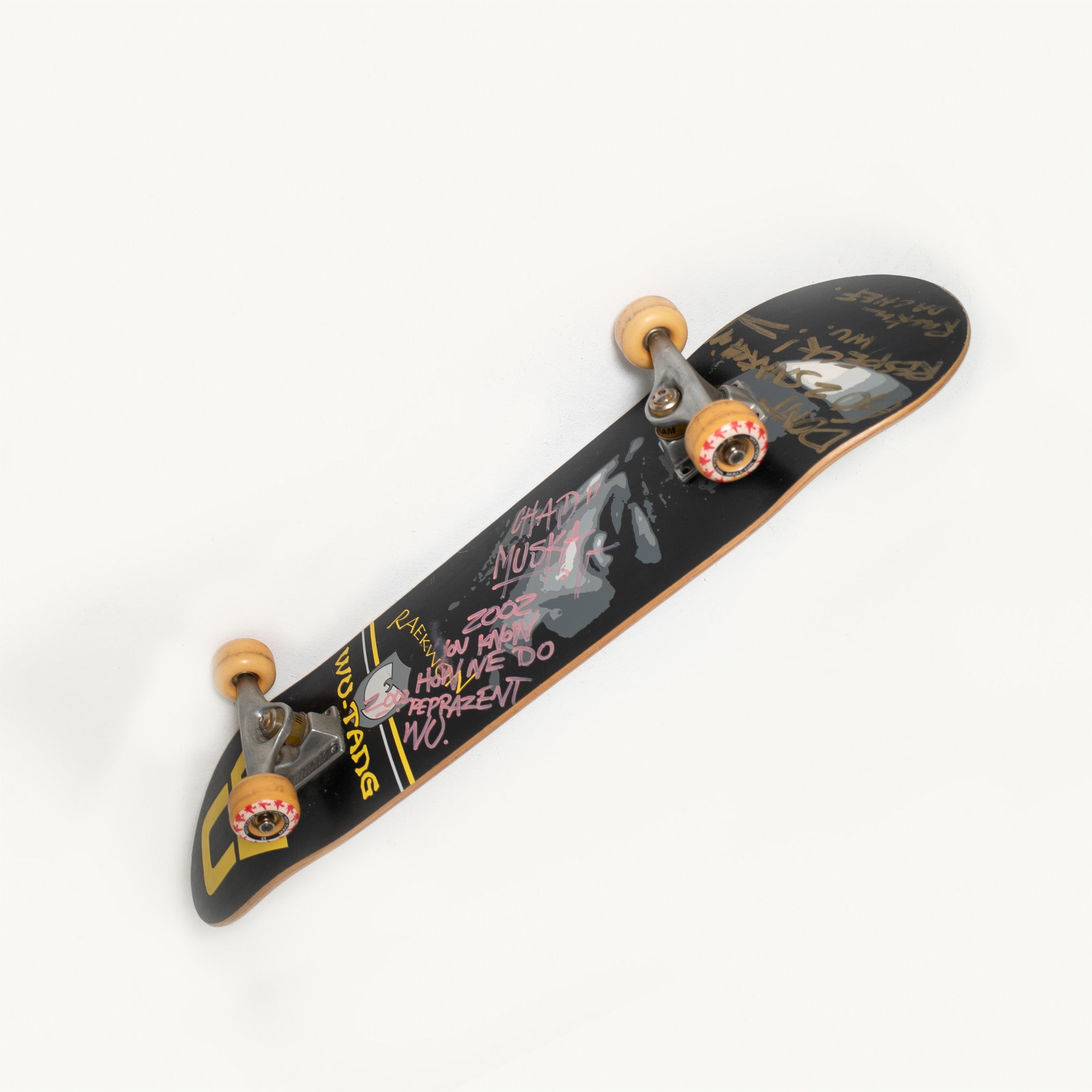 Vision Street Wear x Wu-Tang Clan — Raekwon Skateboard, Ridden and Signed by Chad Muska and Raekwon (2001/2002)