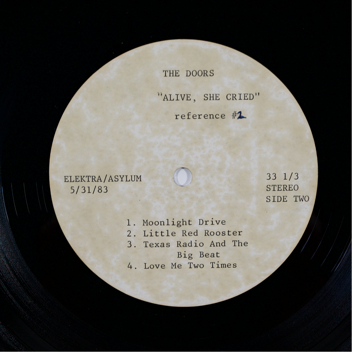The Doors – Alive, She Cried Reference #2 Vinyl