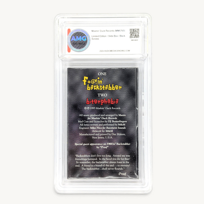 Wax Poetics sealed Soul Intent cassette single F#@!in' Backstabber graded 9 by AMG in a black slide box