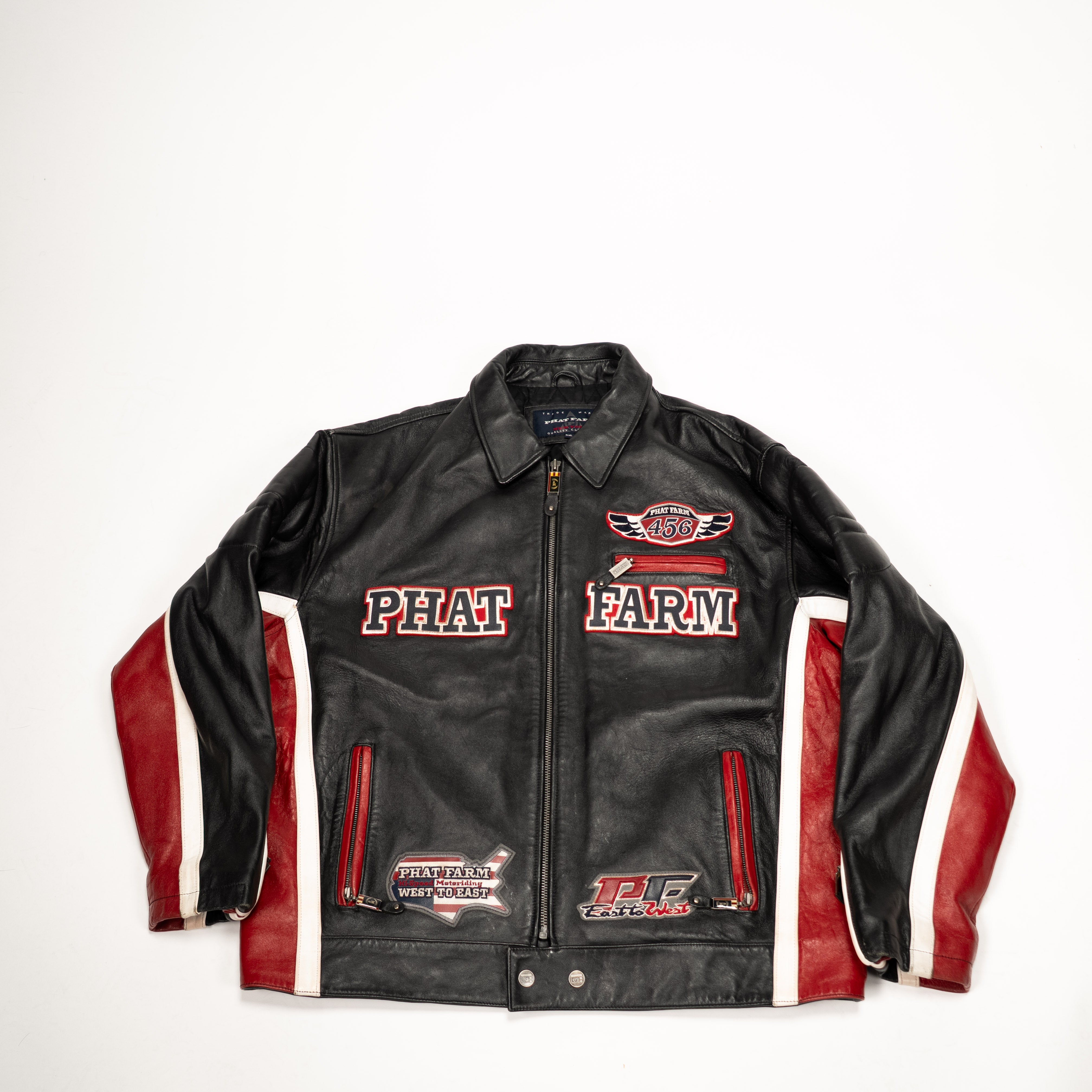 Phat Farm Leather Biker Jacket