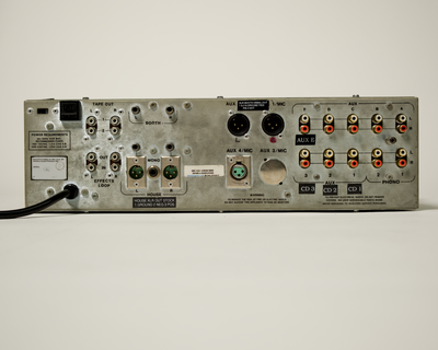 Lot 1: Personal Urei 1620 mixer with custom grey plate with my logo and custom black knobs