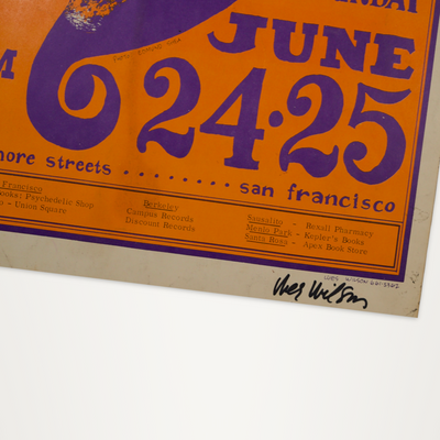 Lenny Bruce & The Mothers – Fillmore Auditorium Concert Poster (Signed By Wes Wilson)