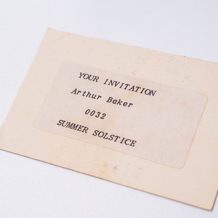 David Mancuso – Loft Summer Solstice Invite (Personal Copy to