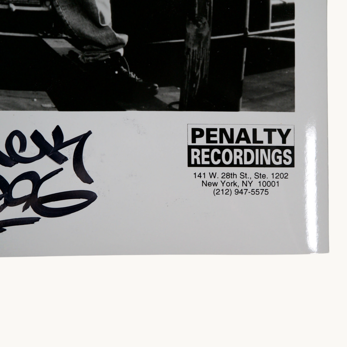 Lord Finesse promotional photograph signed by Lord Finesse & Joey Crack (Fat Joe)