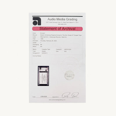 Stretch Armstrong presents Eminem's The Slim Shady LP snippet tape, 1998, AMG graded 7 — photograph 4