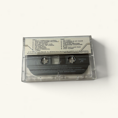 Wax Poetics vintage Gang Starr Daily Operation cassette tape with tracklist insert in clear plastic case