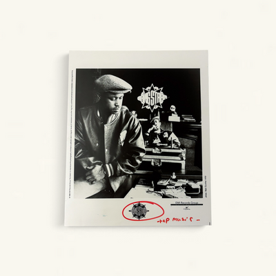 Wax Poetics vintage black and white Gang Starr Daily Operation press kit photo featuring DJ Premier and Guru