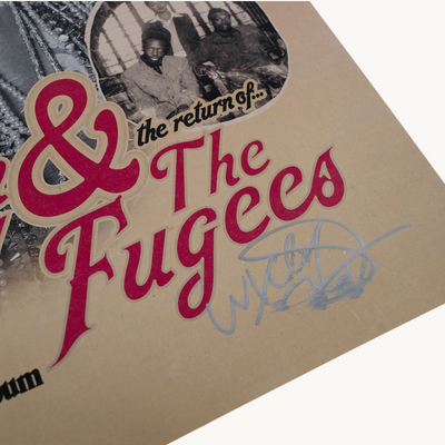 Wax Poetics signed Lauryn Hill and The Fugees 25th Anniversary Tour poster with vintage-style typography